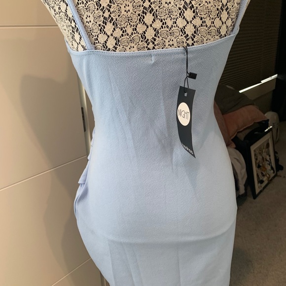 Stretch Crepe Ruched Wrap Dress - Picture 3 of 5